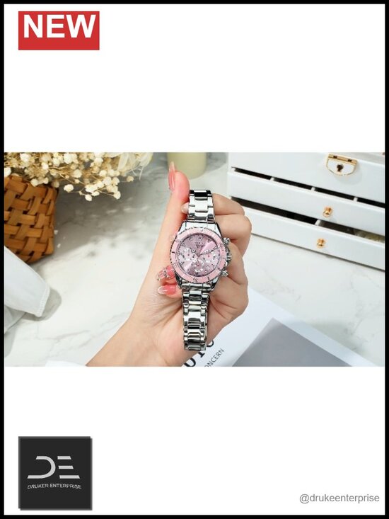 Ladies Analog Quartz Stainless Steel Watch with Luminous Day Date main image 6